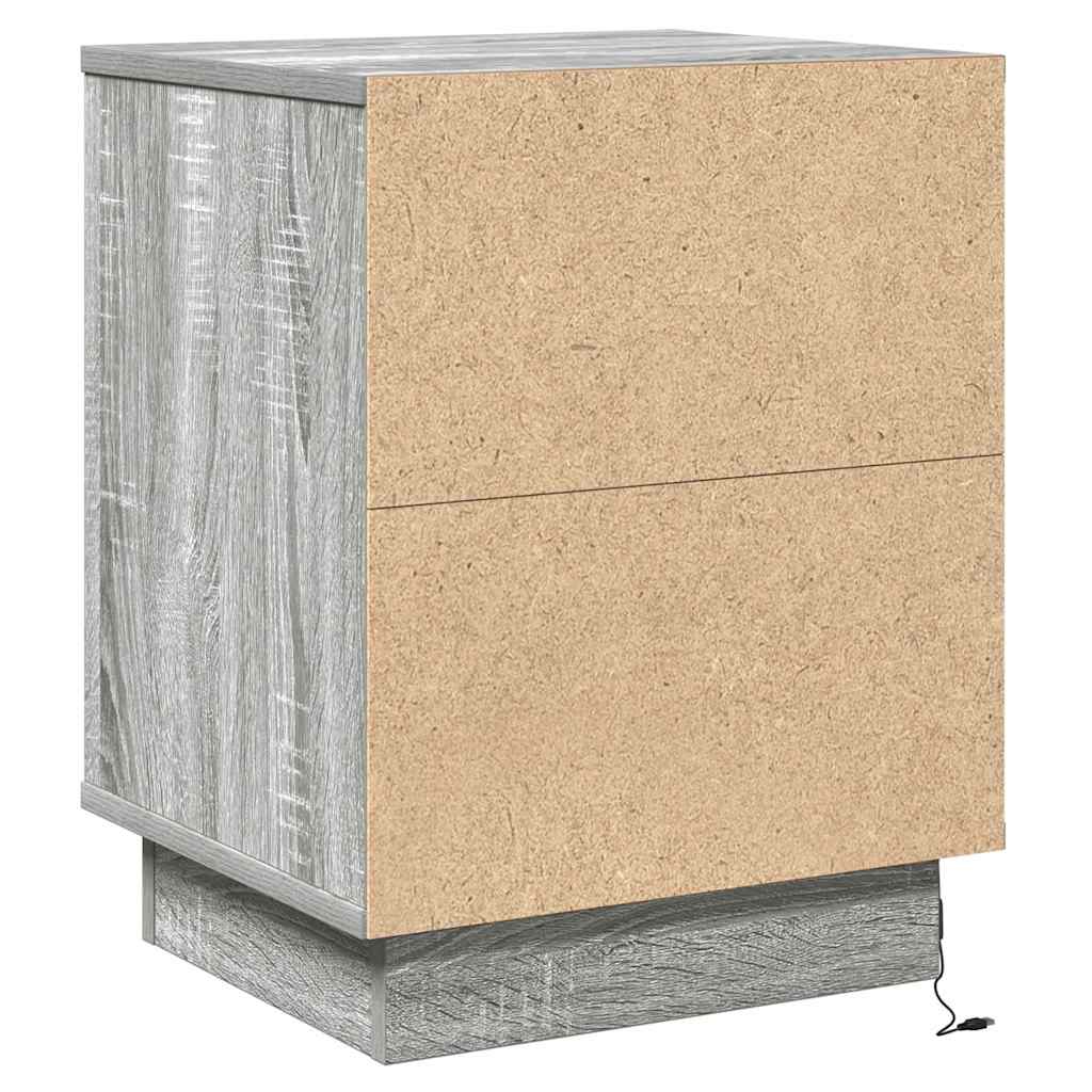 vidaXL Szafka Nocna z szufladą 2 pcs Szary 39 x 34,5 x 50 cm