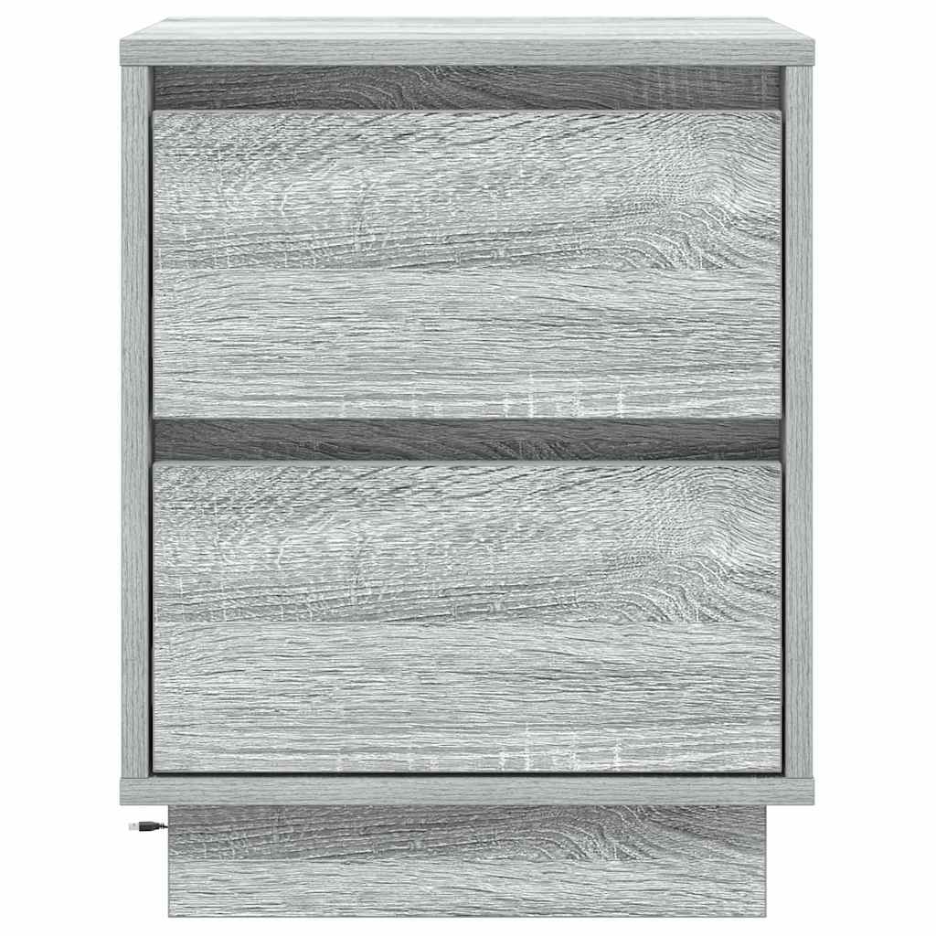 vidaXL Szafka Nocna z szufladą 2 pcs Szary 39 x 34,5 x 50 cm