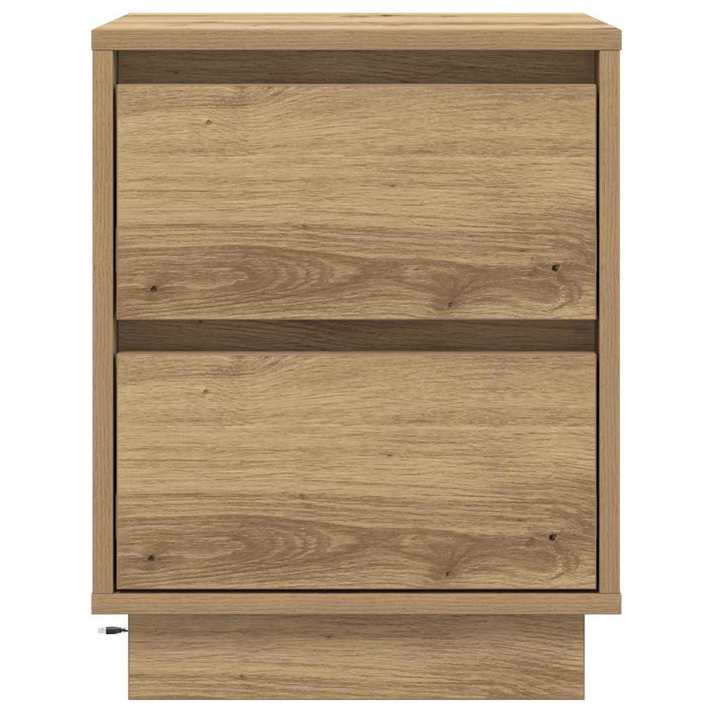 vidaXL Szafka Nocna 2 pcs Dąb rzemieślniczy 39 x 34,5 x 50 cm