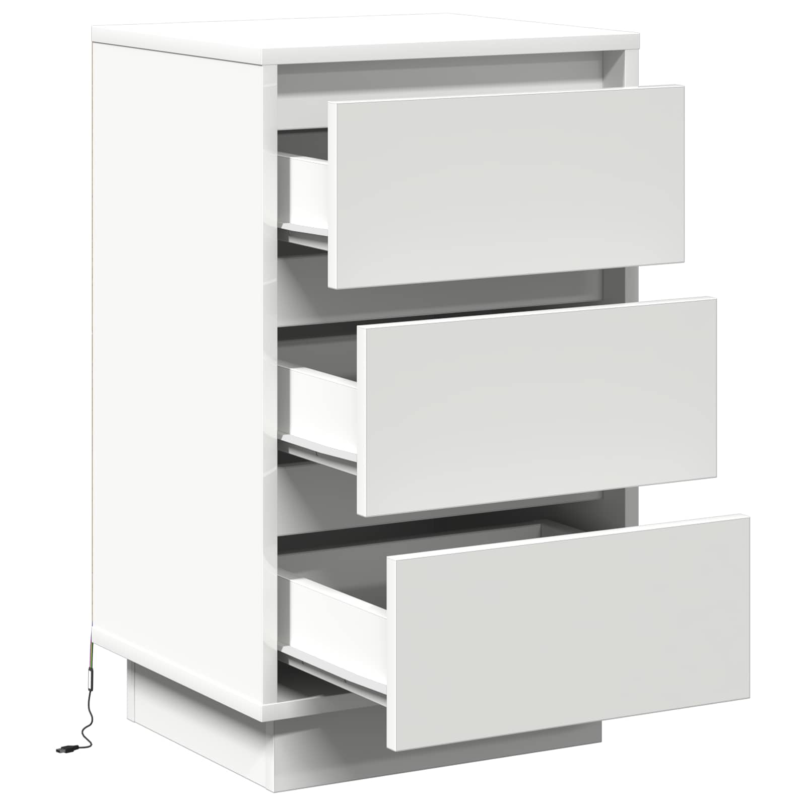 vidaXL Szafka Nocna Biały 39 x 34,5 x 65 cm Materiał drewnopochodny