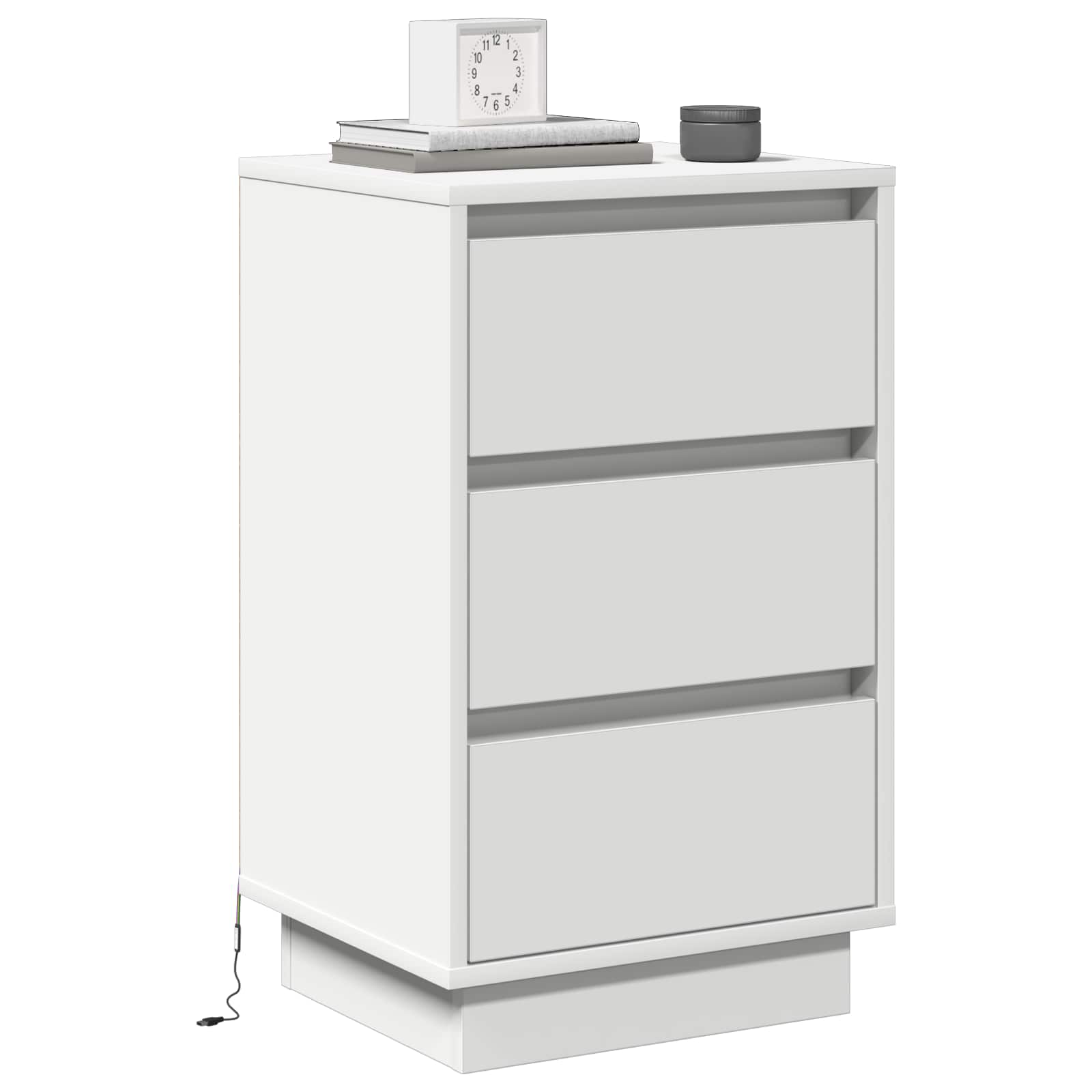 vidaXL Szafka Nocna Biały 39 x 34,5 x 65 cm Materiał drewnopochodny