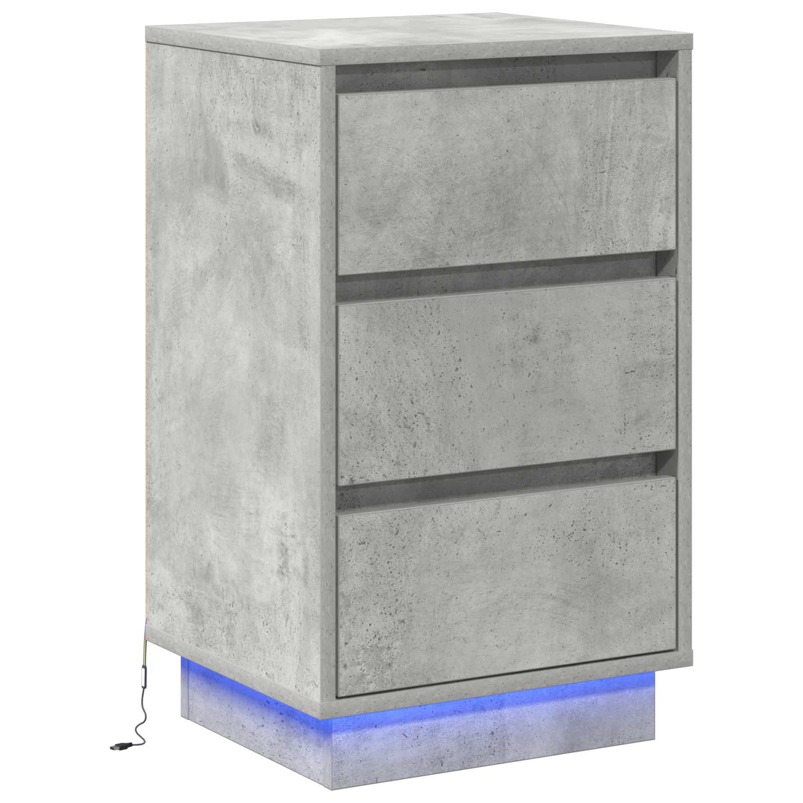 vidaXL Szafka Nocna z szufladą Betonowy szary 39 x 34,5 x 65 cm