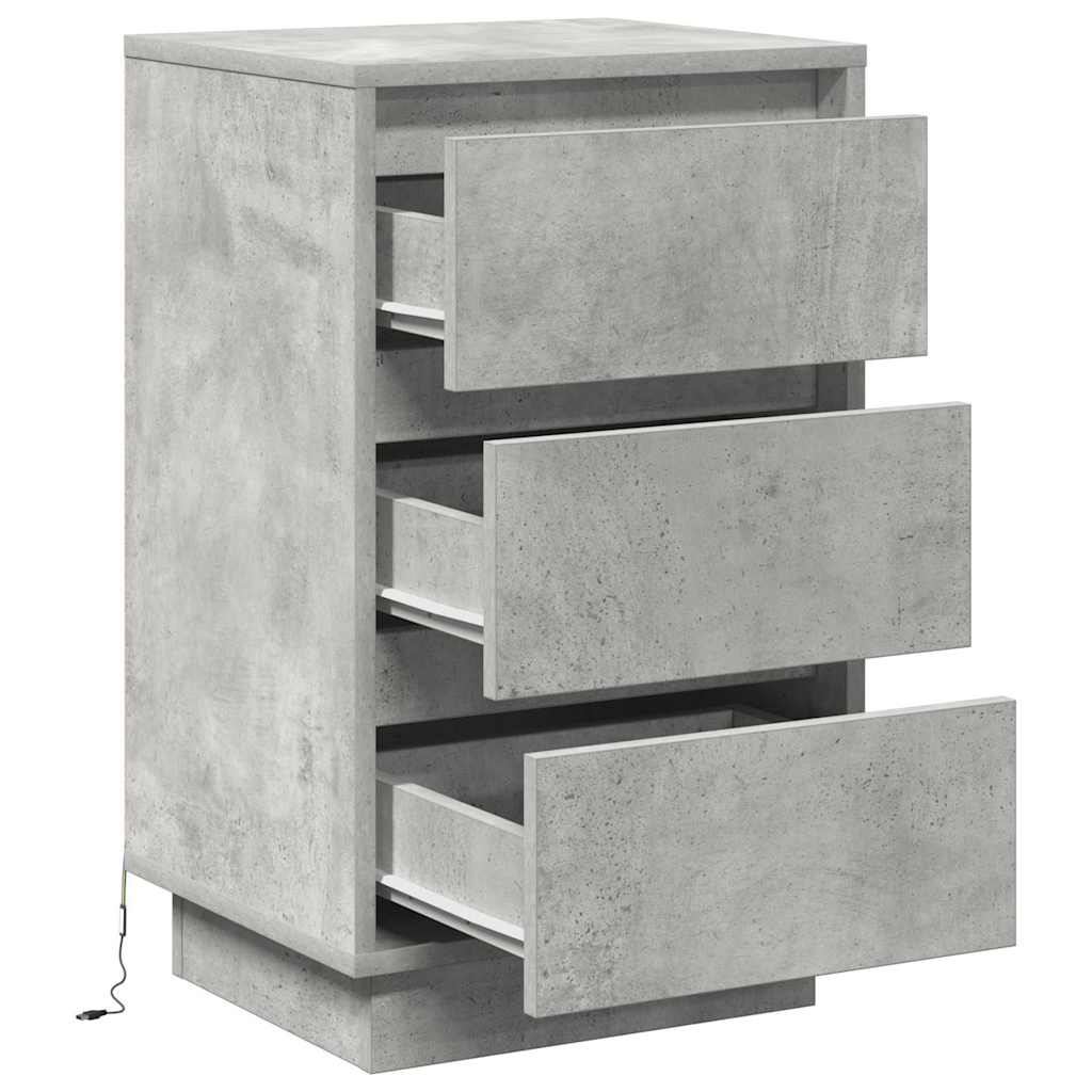 vidaXL Szafka Nocna z szufladą Betonowy szary 39 x 34,5 x 65 cm