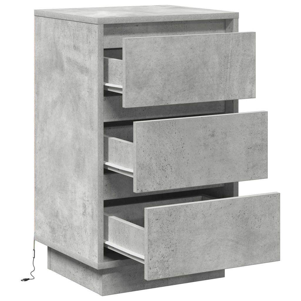 vidaXL Szafka Nocna z szufladą Betonowy szary 39 x 34,5 x 65 cm