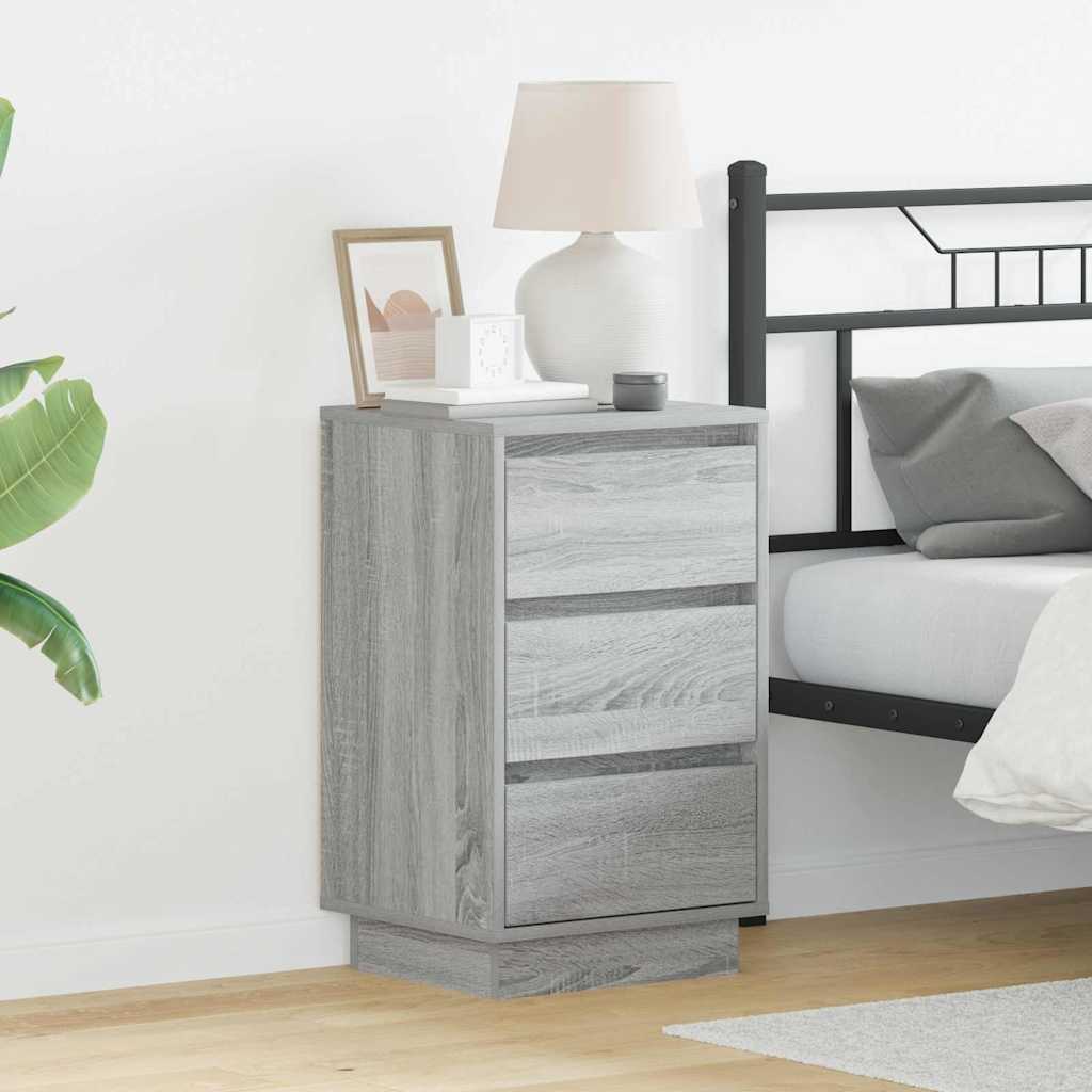 vidaXL Szafka Nocna Szary 39 x 34,5 x 65 cm Materiał drewnopochodny