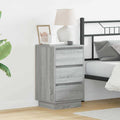 vidaXL Szafka Nocna Szary 39 x 34,5 x 65 cm Materiał drewnopochodny