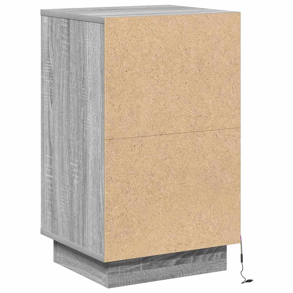 vidaXL Szafka Nocna Szary 39 x 34,5 x 65 cm Materiał drewnopochodny