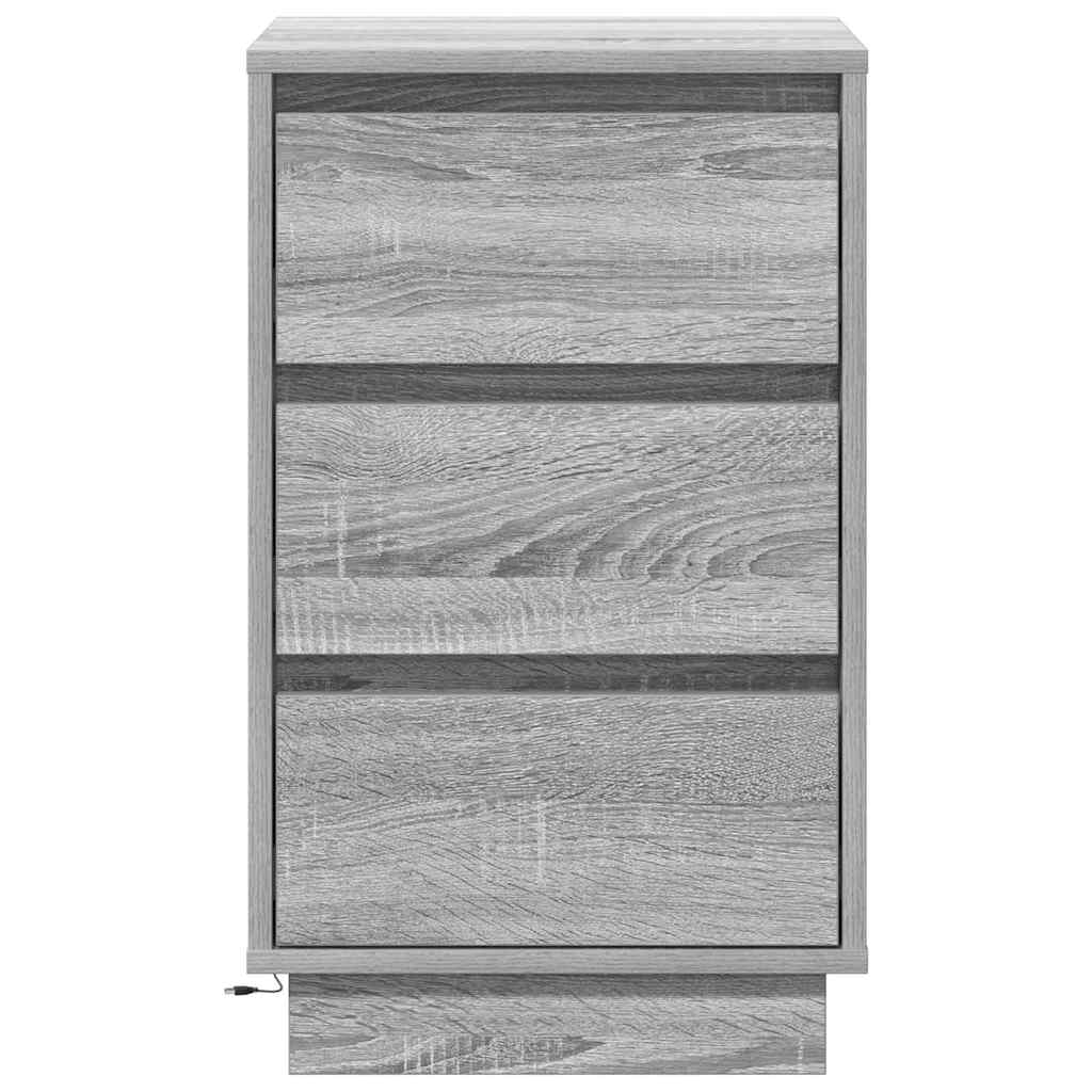 vidaXL Szafka Nocna Szary 39 x 34,5 x 65 cm Materiał drewnopochodny
