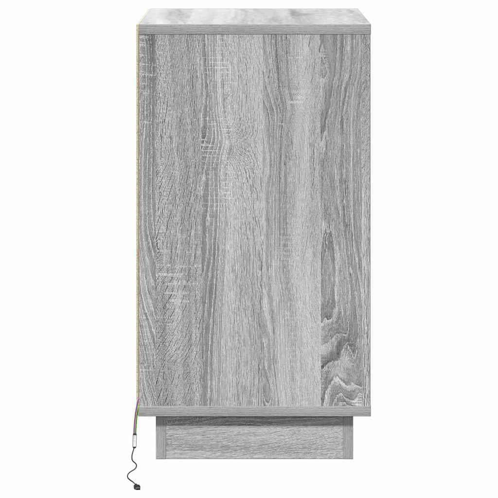 vidaXL Szafka Nocna Szary 39 x 34,5 x 65 cm Materiał drewnopochodny