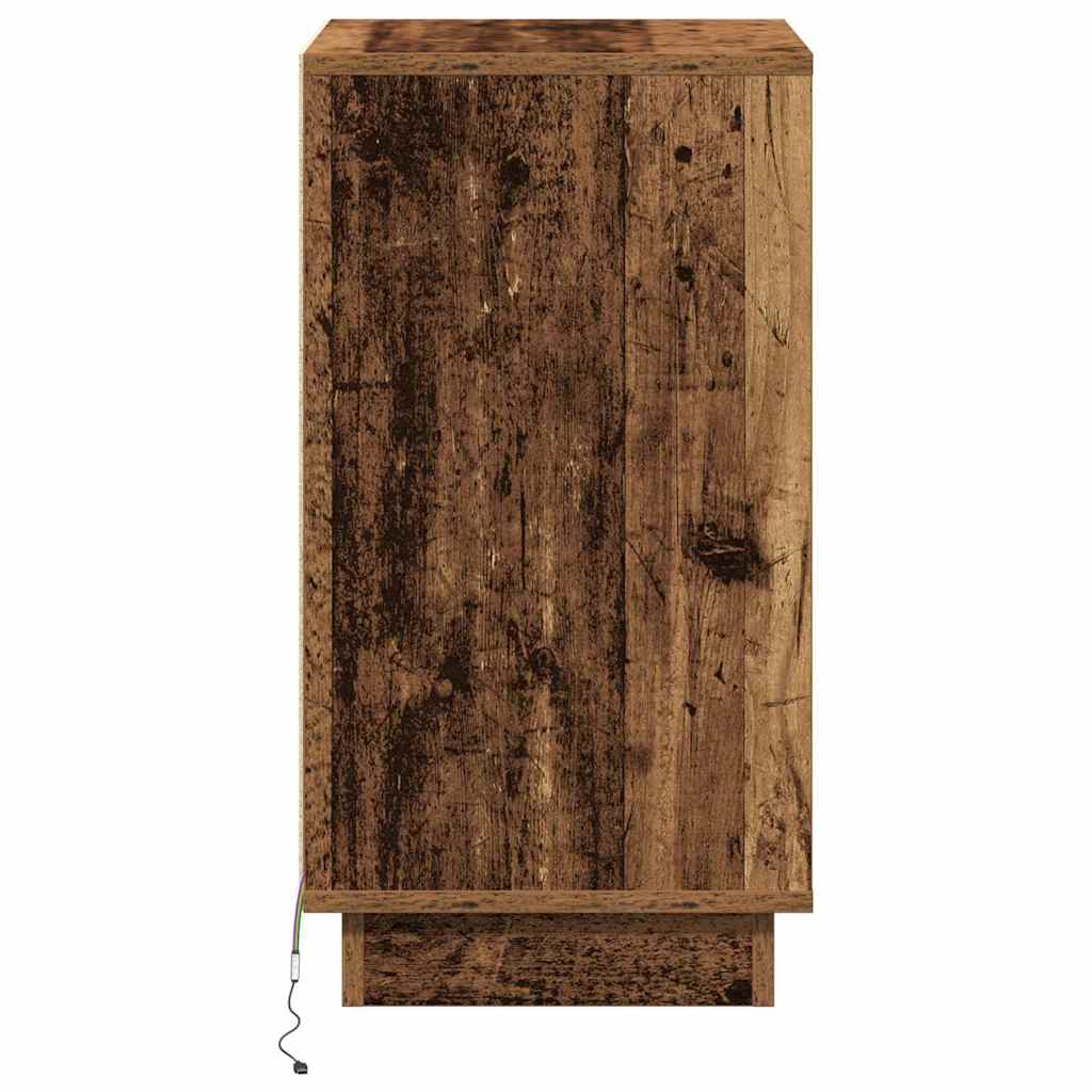 vidaXL Szafka Nocna z szufladą Stare drewno 39 x 34,5 x 65 cm