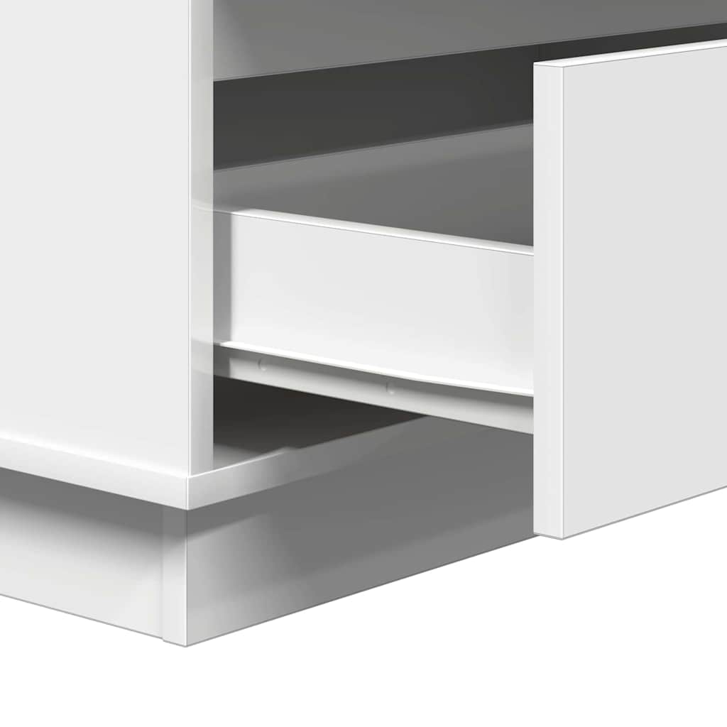 vidaXL Szafka Nocna Biały 71 x 34,5 x 75 cm Materiał drewnopochodny
