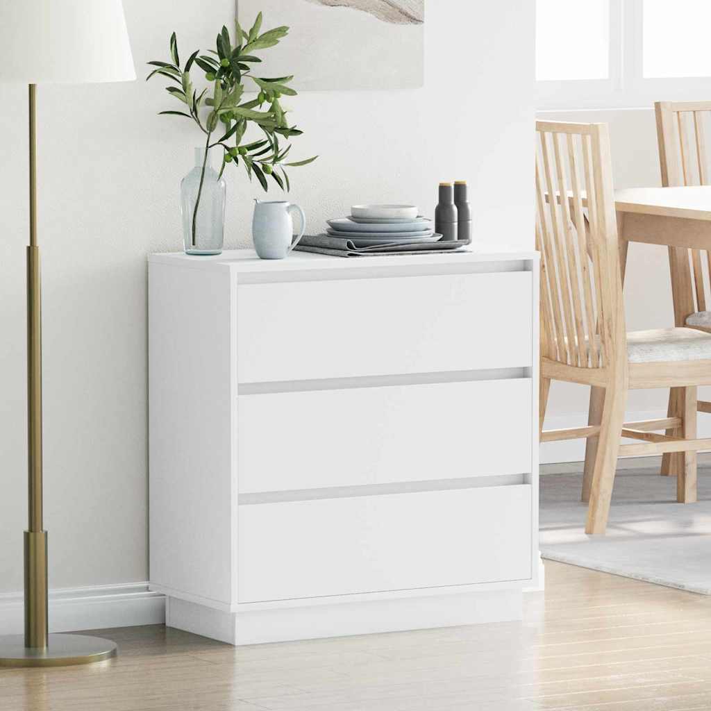 vidaXL Szafka Nocna Biały 71 x 34,5 x 75 cm Materiał drewnopochodny