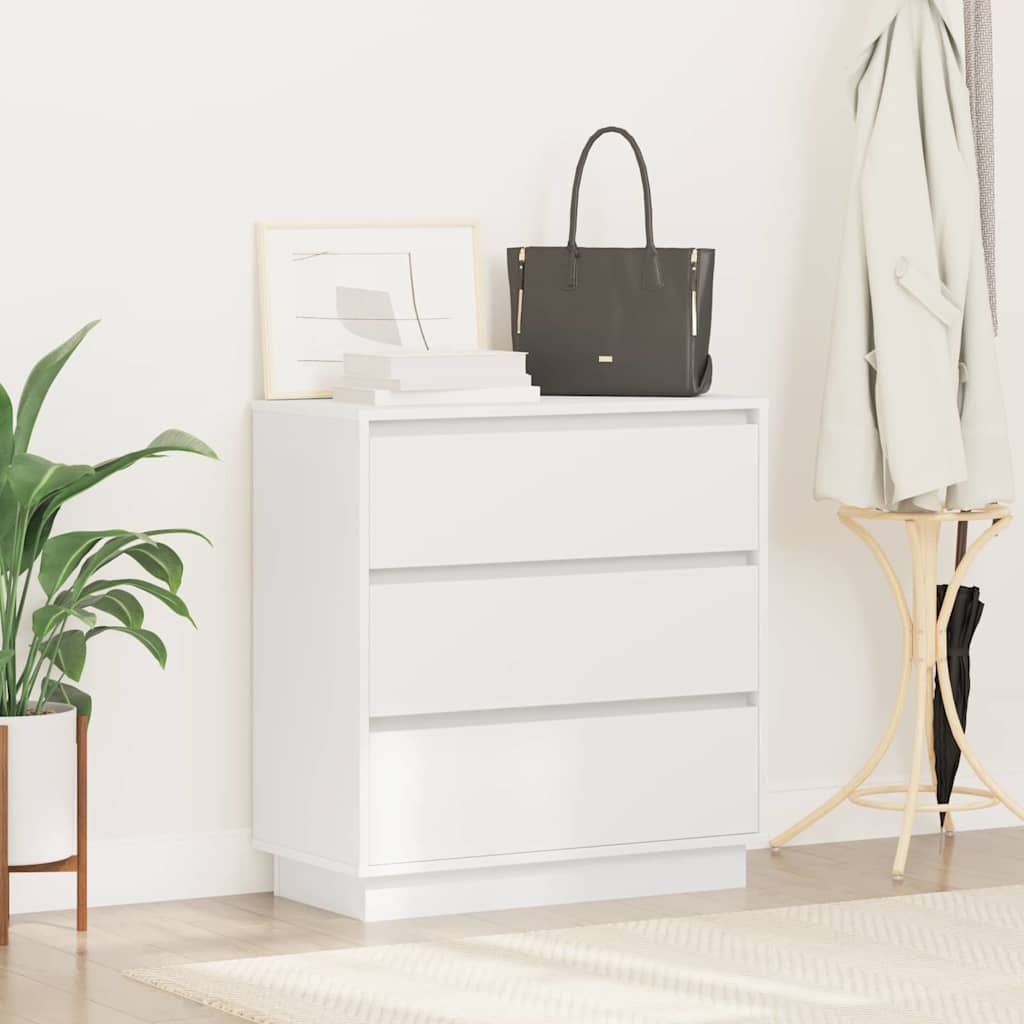 vidaXL Szafka Nocna Biały 71 x 34,5 x 75 cm Materiał drewnopochodny