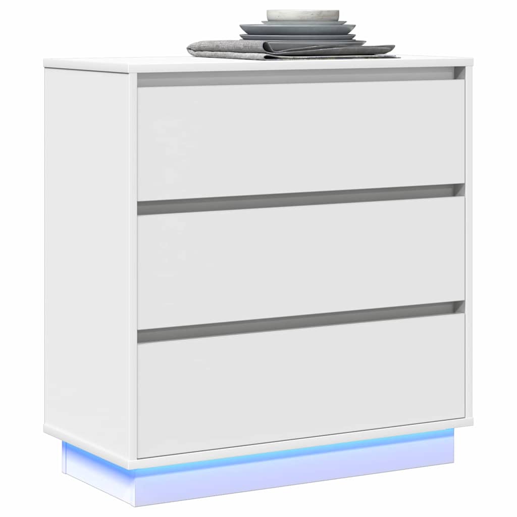 vidaXL Szafka Nocna Biały 71 x 34,5 x 75 cm Materiał drewnopochodny