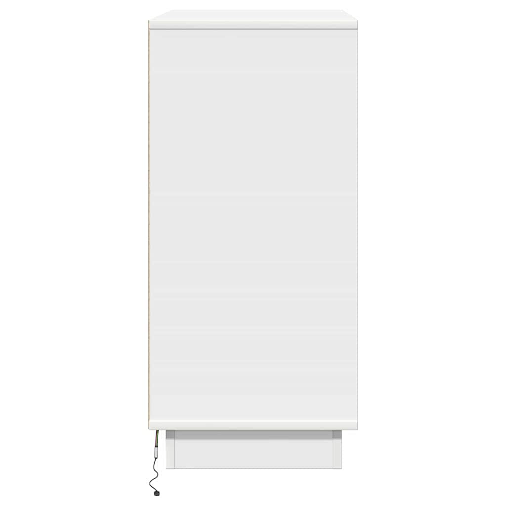 vidaXL Szafka Nocna Biały 71 x 34,5 x 75 cm Materiał drewnopochodny