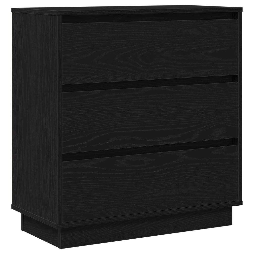 vidaXL Szafka Nocna z szufladą Czarny Dąb 71 x 34,5 x 75 cm