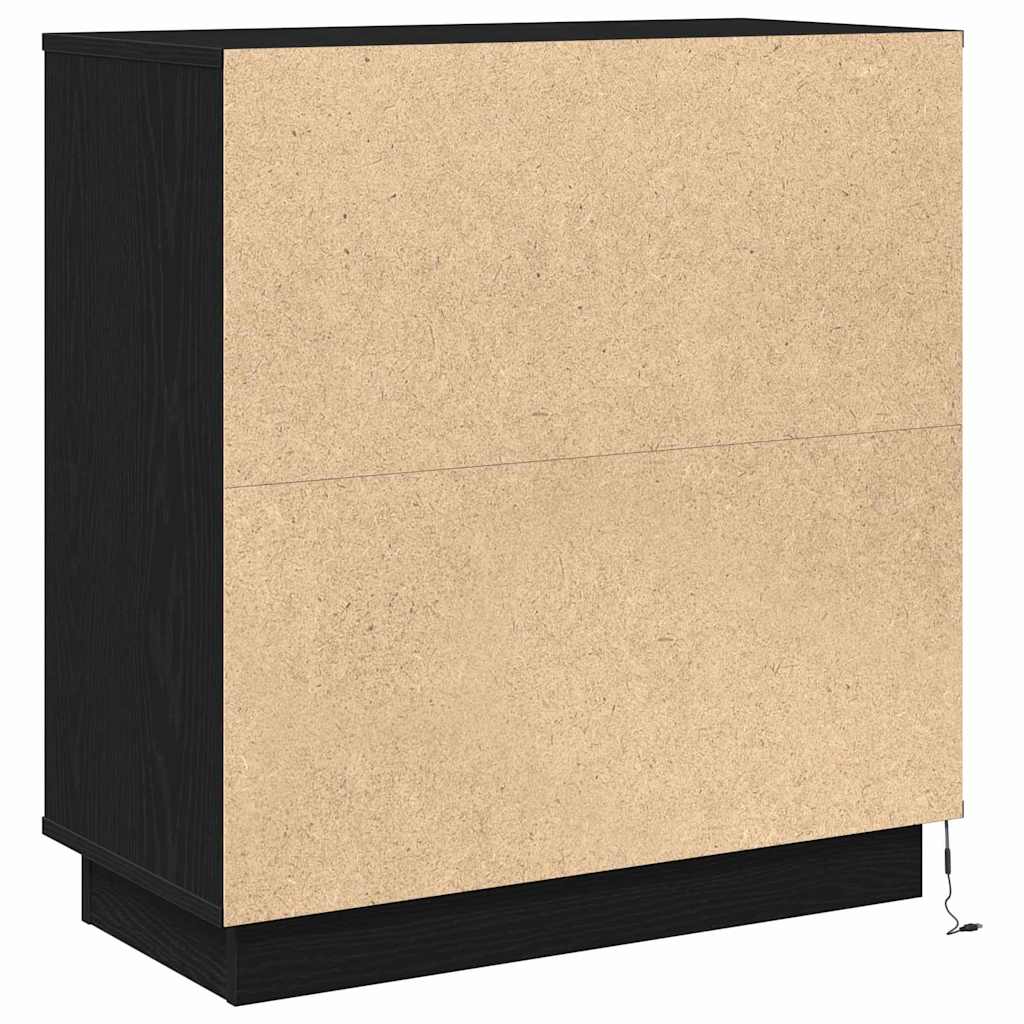 vidaXL Szafka Nocna z szufladą Czarny Dąb 71 x 34,5 x 75 cm