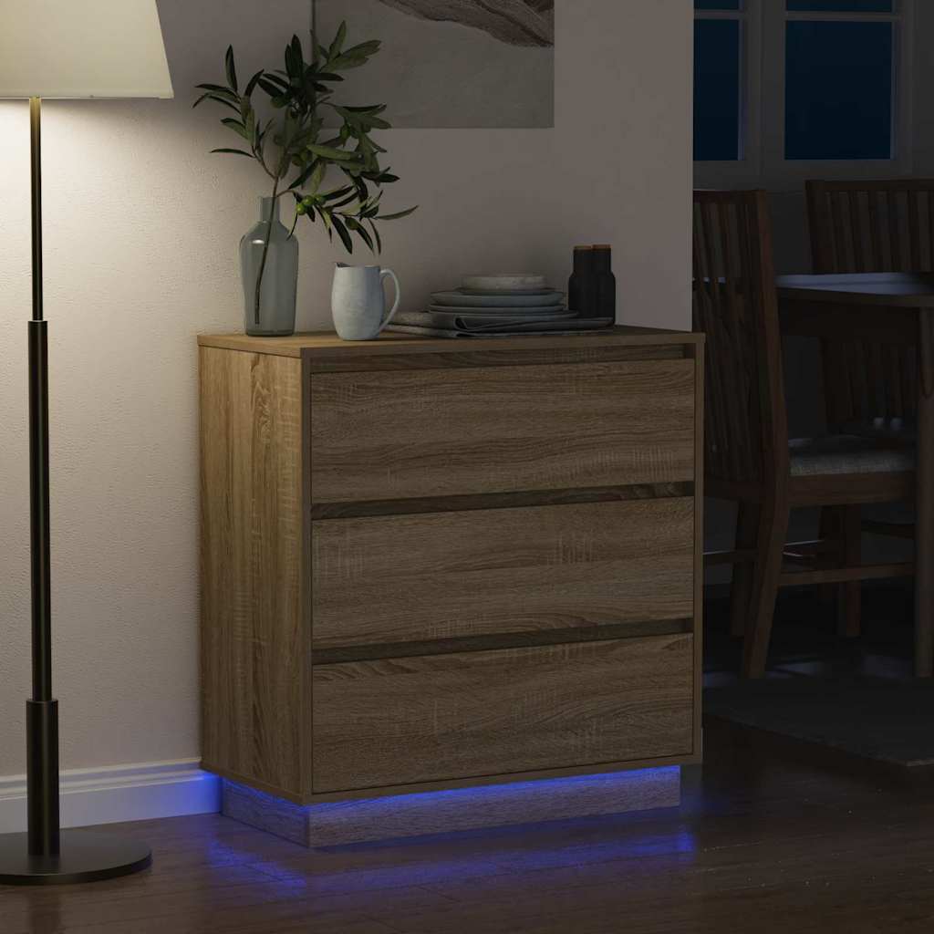 vidaXL Szafka Nocna z szufladą Dąb Sonoma 71 x 34,5 x 75 cm