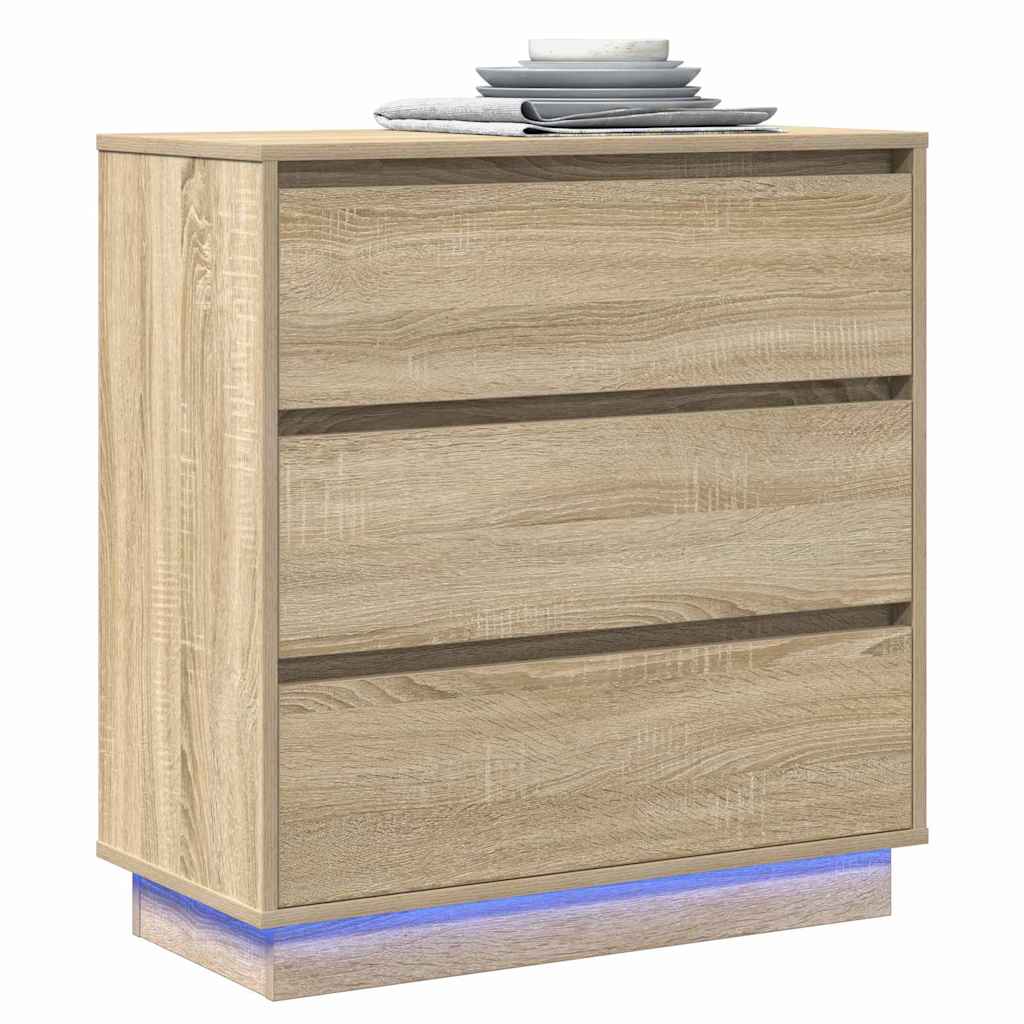vidaXL Szafka Nocna z szufladą Dąb Sonoma 71 x 34,5 x 75 cm