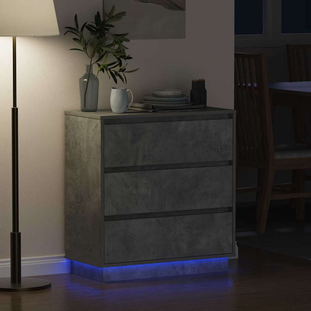 vidaXL Szafka Nocna z szufladą Betonowy szary 71 x 34,5 x 75 cm