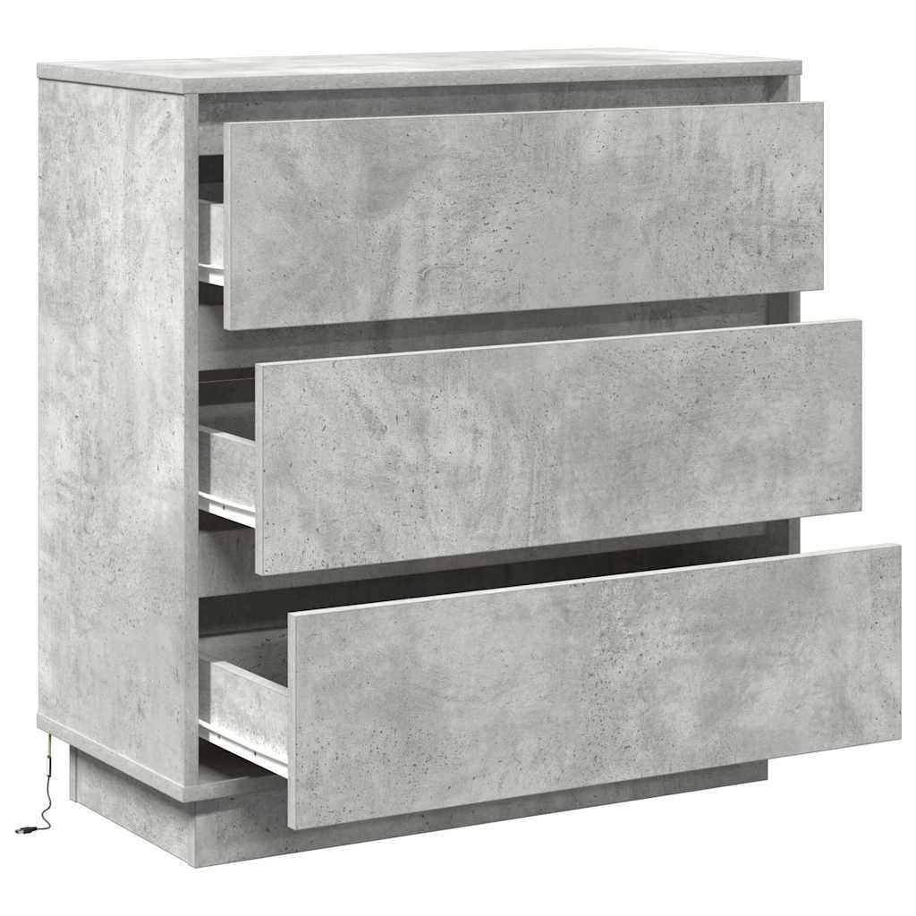 vidaXL Szafka Nocna z szufladą Betonowy szary 71 x 34,5 x 75 cm