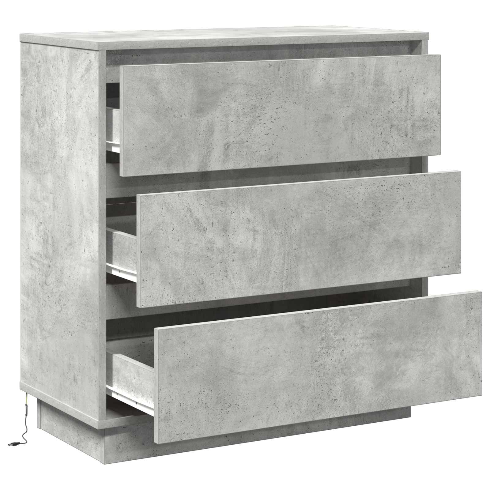 vidaXL Szafka Nocna z szufladą Betonowy szary 71 x 34,5 x 75 cm