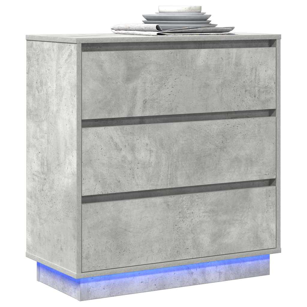 vidaXL Szafka Nocna z szufladą Betonowy szary 71 x 34,5 x 75 cm