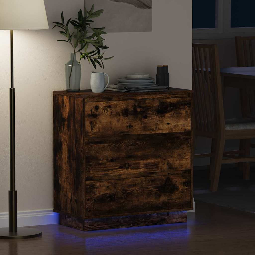 vidaXL Szafka Nocna z szufladą Dąb wędzony 71 x 34,5 x 75 cm