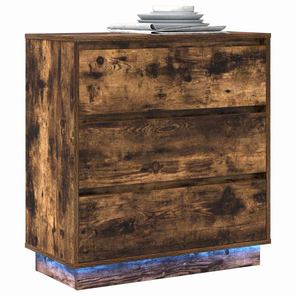 vidaXL Szafka Nocna z szufladą Dąb wędzony 71 x 34,5 x 75 cm