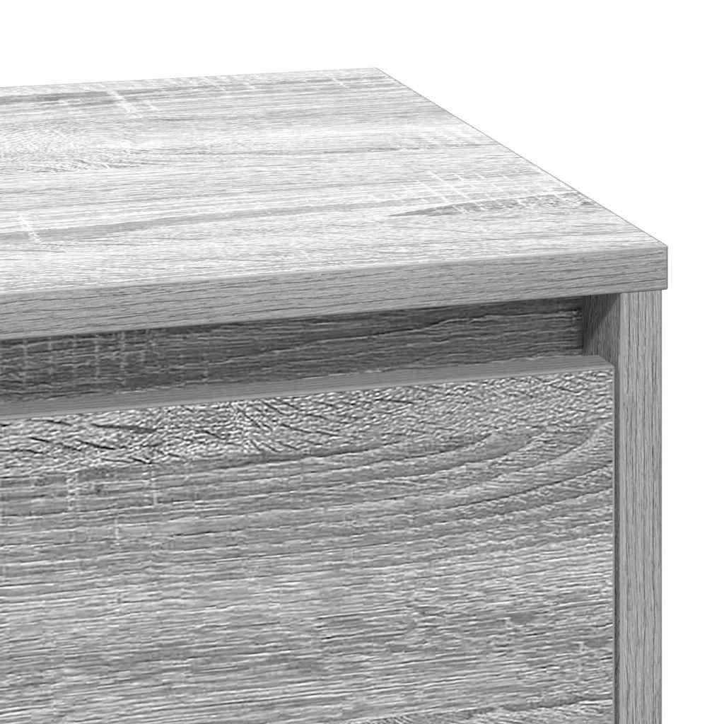 vidaXL Szafka Nocna Szary 71 x 34,5 x 75 cm Materiał drewnopochodny