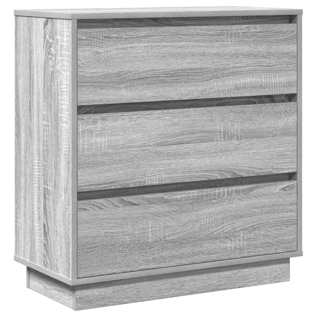 vidaXL Szafka Nocna Szary 71 x 34,5 x 75 cm Materiał drewnopochodny