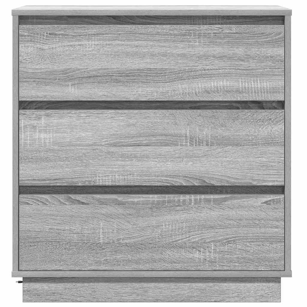 vidaXL Szafka Nocna Szary 71 x 34,5 x 75 cm Materiał drewnopochodny
