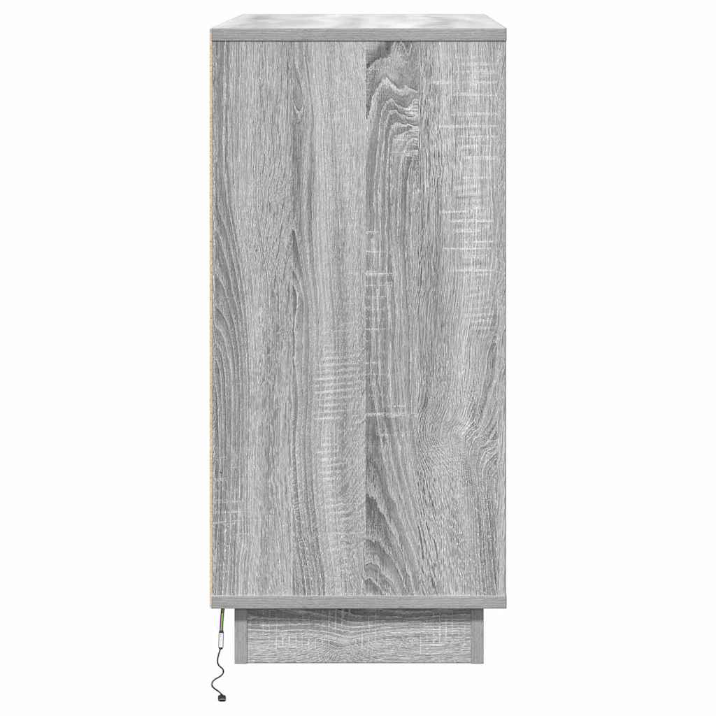 vidaXL Szafka Nocna Szary 71 x 34,5 x 75 cm Materiał drewnopochodny
