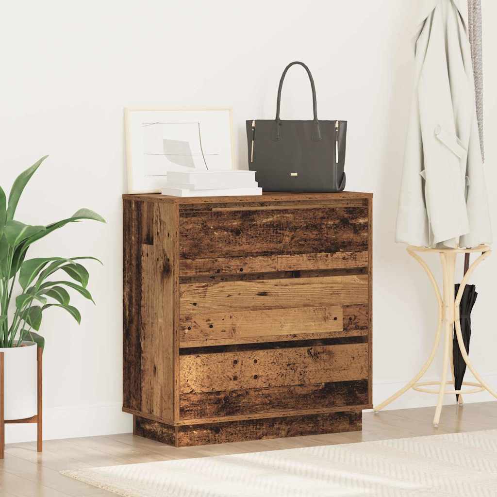 vidaXL Szafka Nocna z szufladą Stare drewno 71 x 34,5 x 75 cm