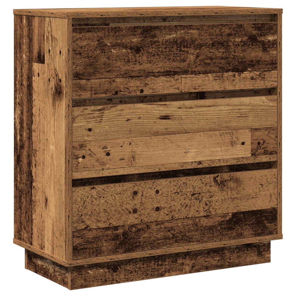 vidaXL Szafka Nocna z szufladą Stare drewno 71 x 34,5 x 75 cm