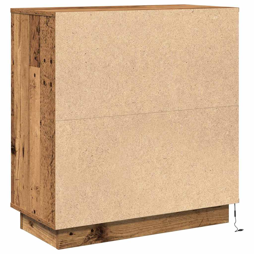 vidaXL Szafka Nocna z szufladą Stare drewno 71 x 34,5 x 75 cm