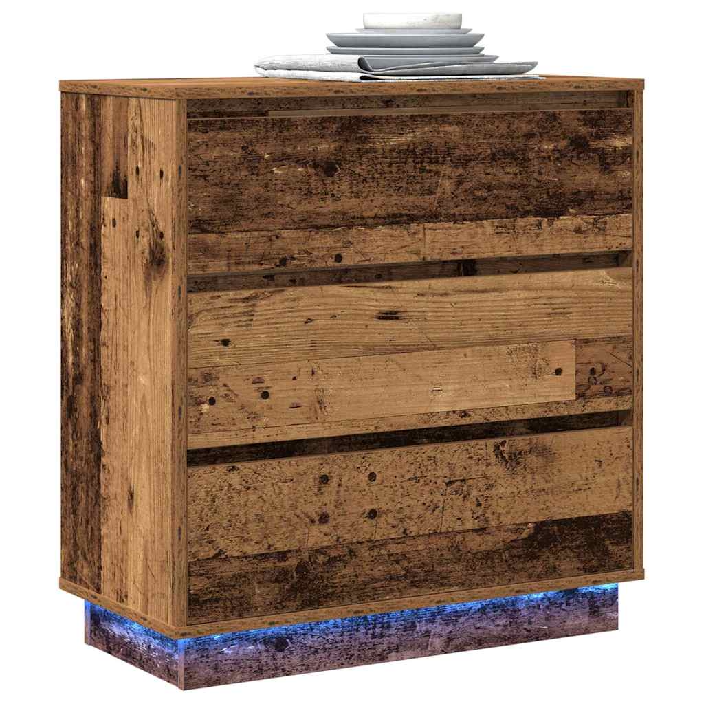 vidaXL Szafka Nocna z szufladą Stare drewno 71 x 34,5 x 75 cm
