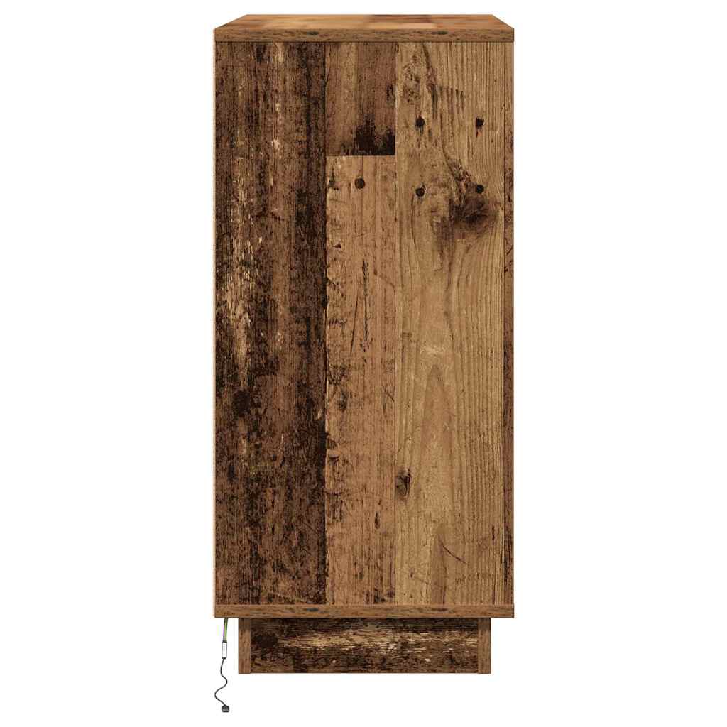 vidaXL Szafka Nocna z szufladą Stare drewno 71 x 34,5 x 75 cm