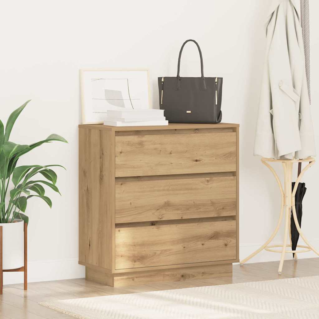 vidaXL Szafka Nocna z szufladą Dąb rzemieślniczy 71 x 34,5 x 75 cm
