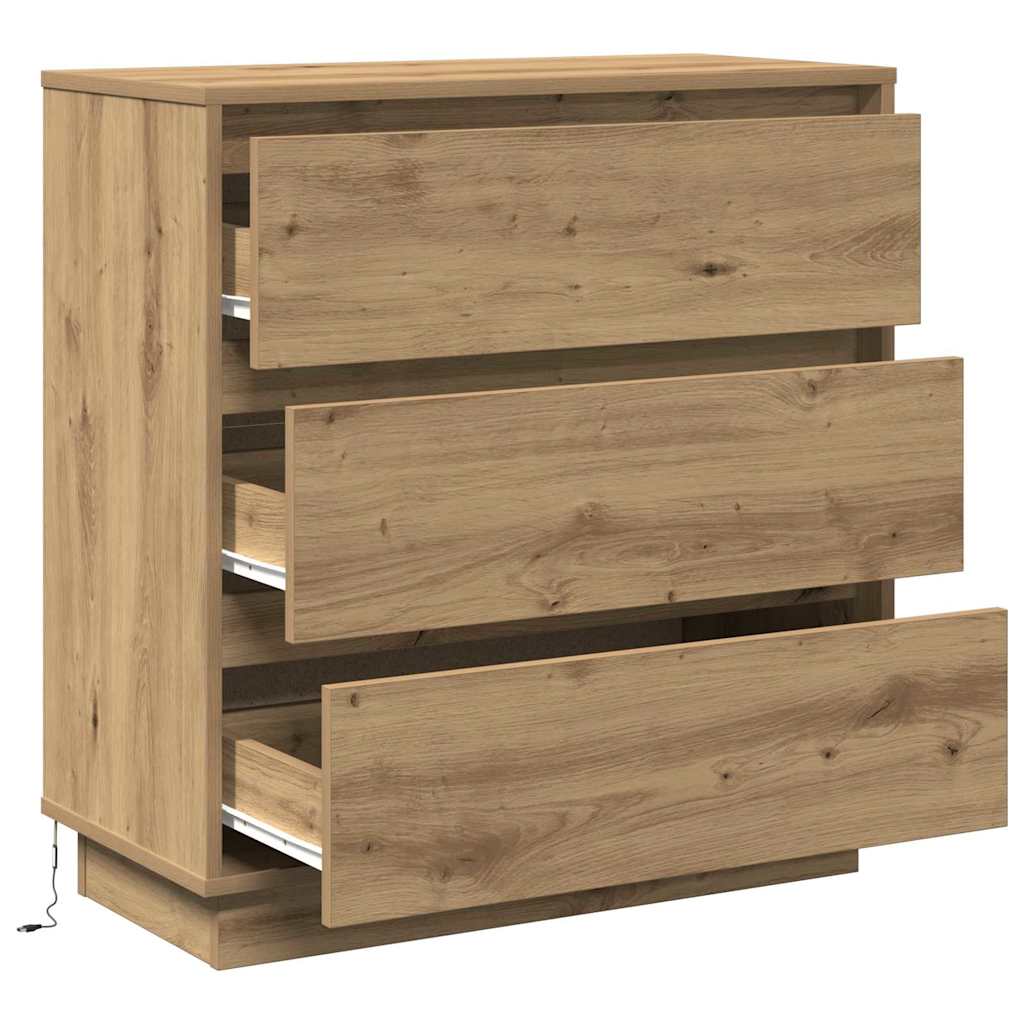 vidaXL Szafka Nocna z szufladą Dąb rzemieślniczy 71 x 34,5 x 75 cm