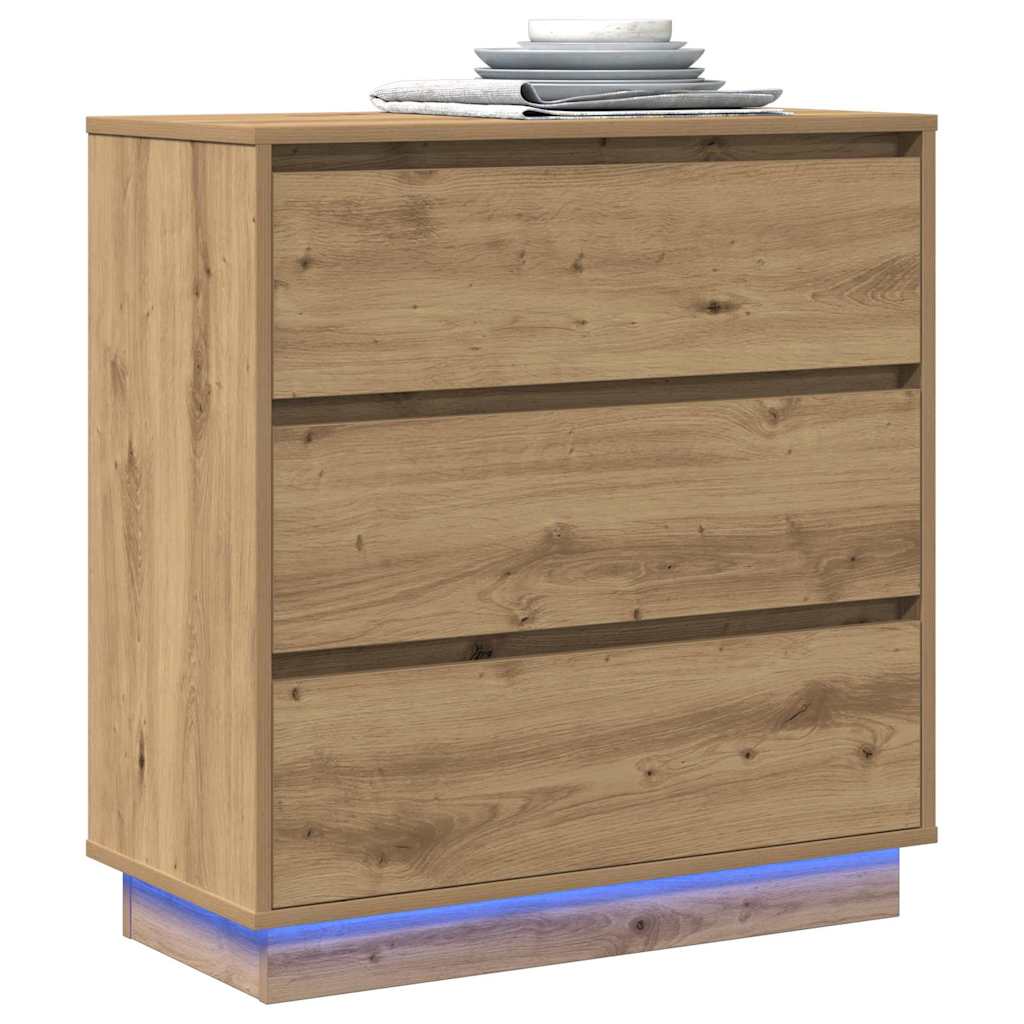 vidaXL Szafka Nocna z szufladą Dąb rzemieślniczy 71 x 34,5 x 75 cm