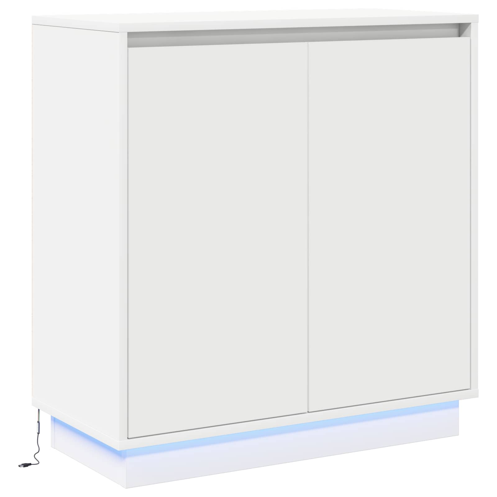 vidaXL Komoda LED dla Biały 71 x 34,5 x 75 cm Materiał drewnopochodny