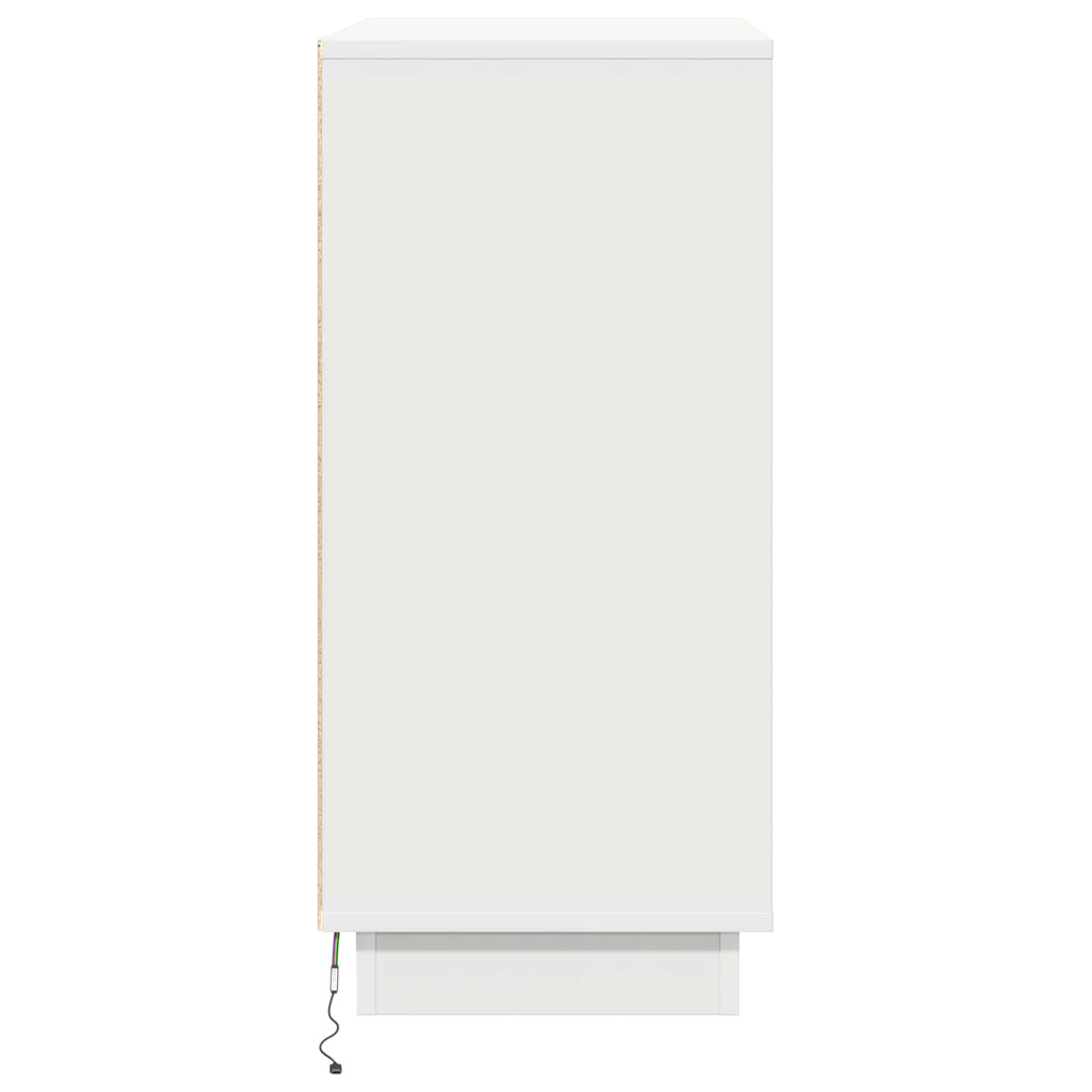 vidaXL Komoda LED dla Biały 71 x 34,5 x 75 cm Materiał drewnopochodny