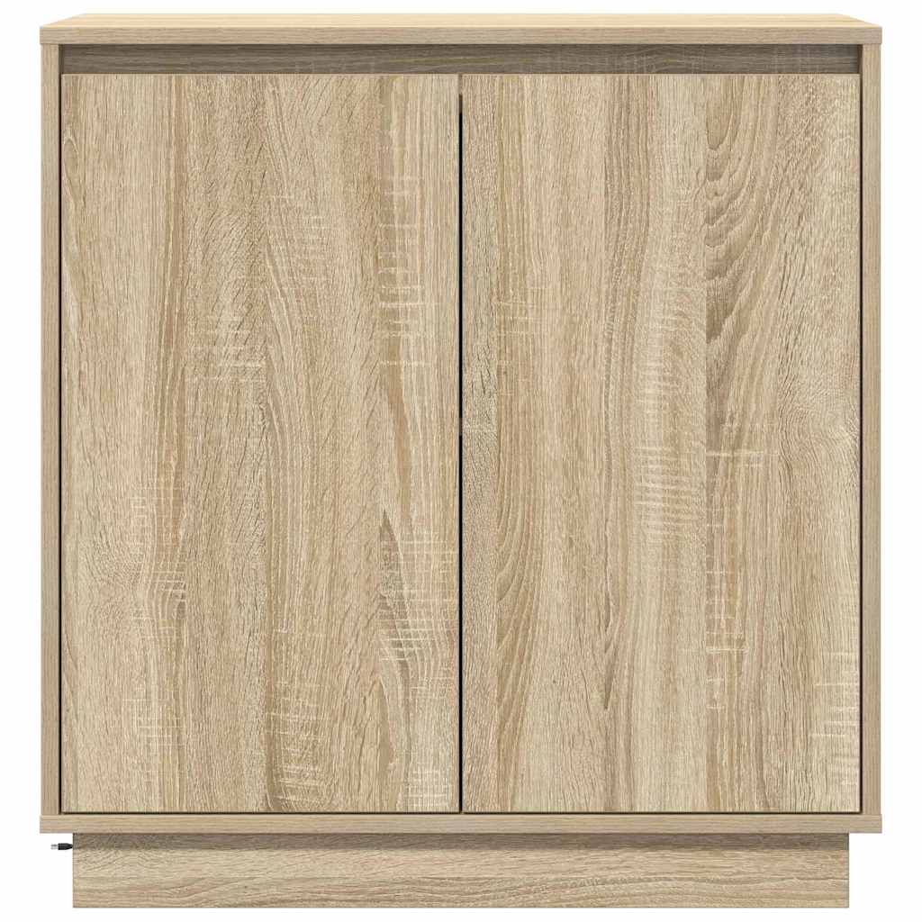 vidaXL Komoda LED dąb Sonoma 71 x 34,5 x 75 cm Materiał drewnopochodny