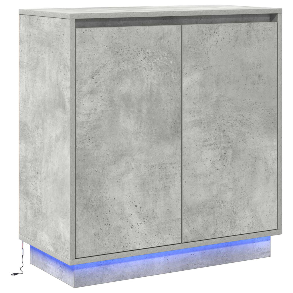 vidaXL Komoda LED Betonowy szary 71 x 34,5 x 75 cm