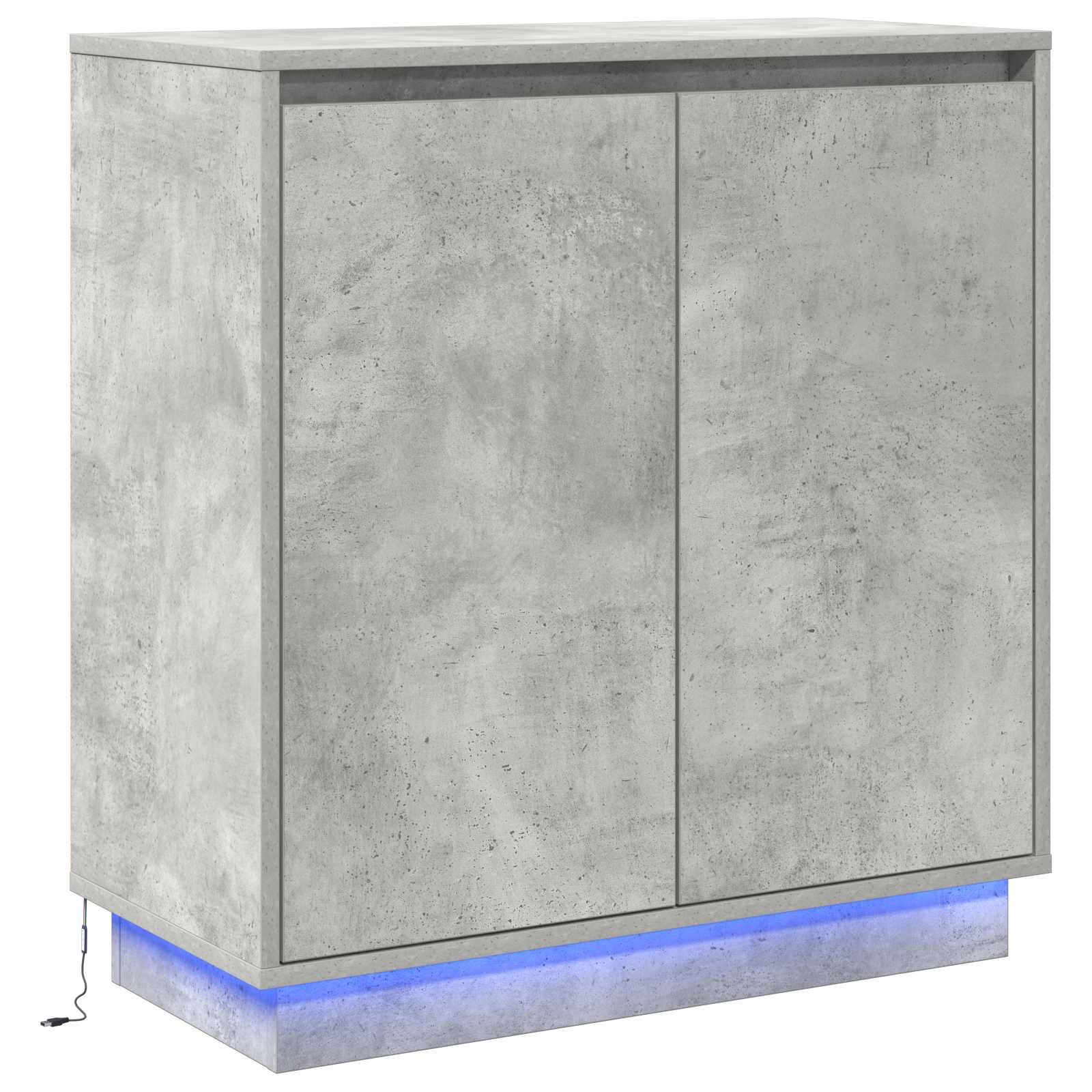 vidaXL Komoda LED Betonowy szary 71 x 34,5 x 75 cm