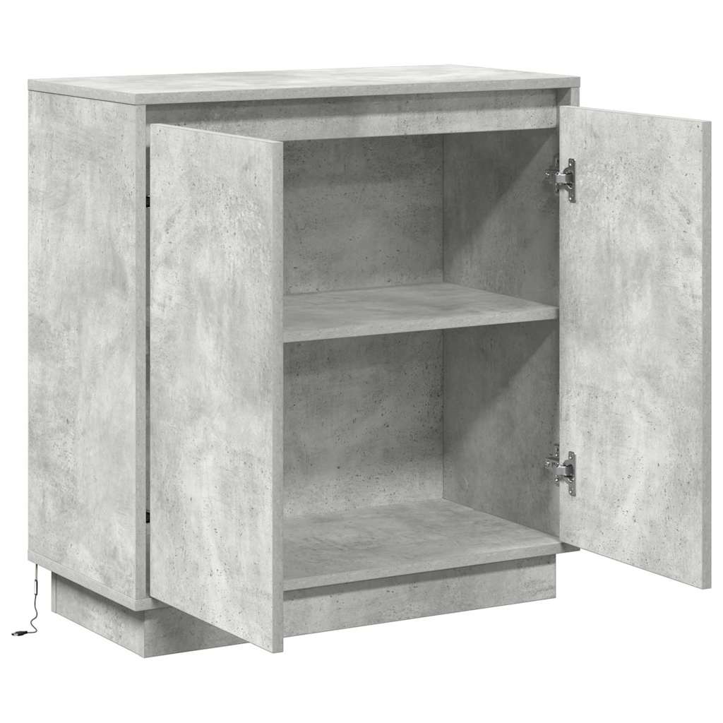 vidaXL Komoda LED Betonowy szary 71 x 34,5 x 75 cm