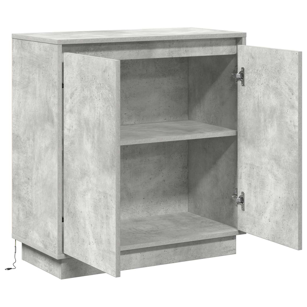 vidaXL Komoda LED Betonowy szary 71 x 34,5 x 75 cm