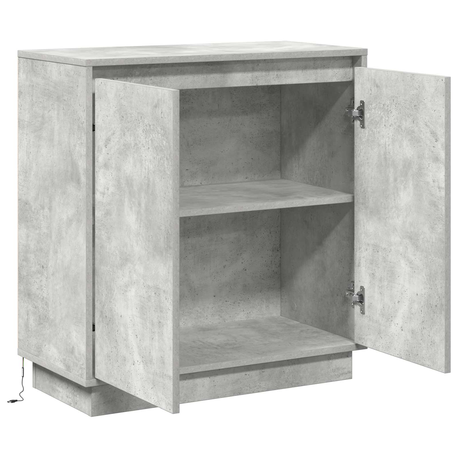 vidaXL Komoda LED Betonowy szary 71 x 34,5 x 75 cm