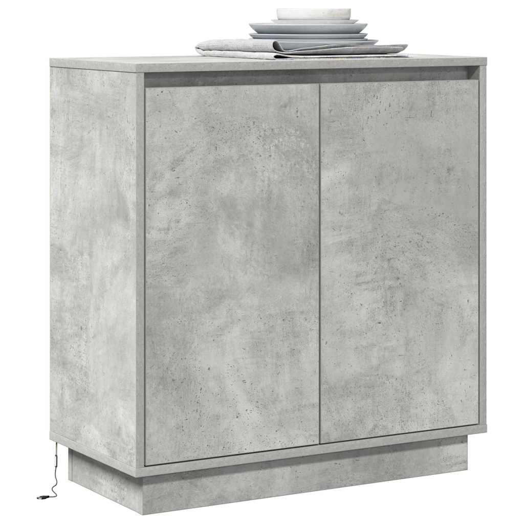 vidaXL Komoda LED Betonowy szary 71 x 34,5 x 75 cm